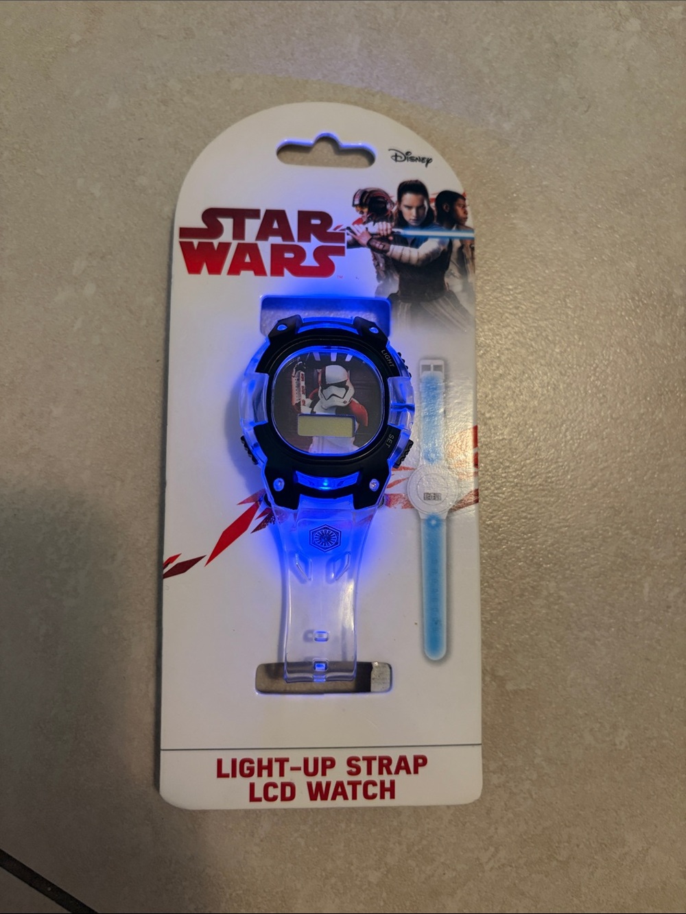 Disney Star Wars Clear Strap Watch with Black Buckle